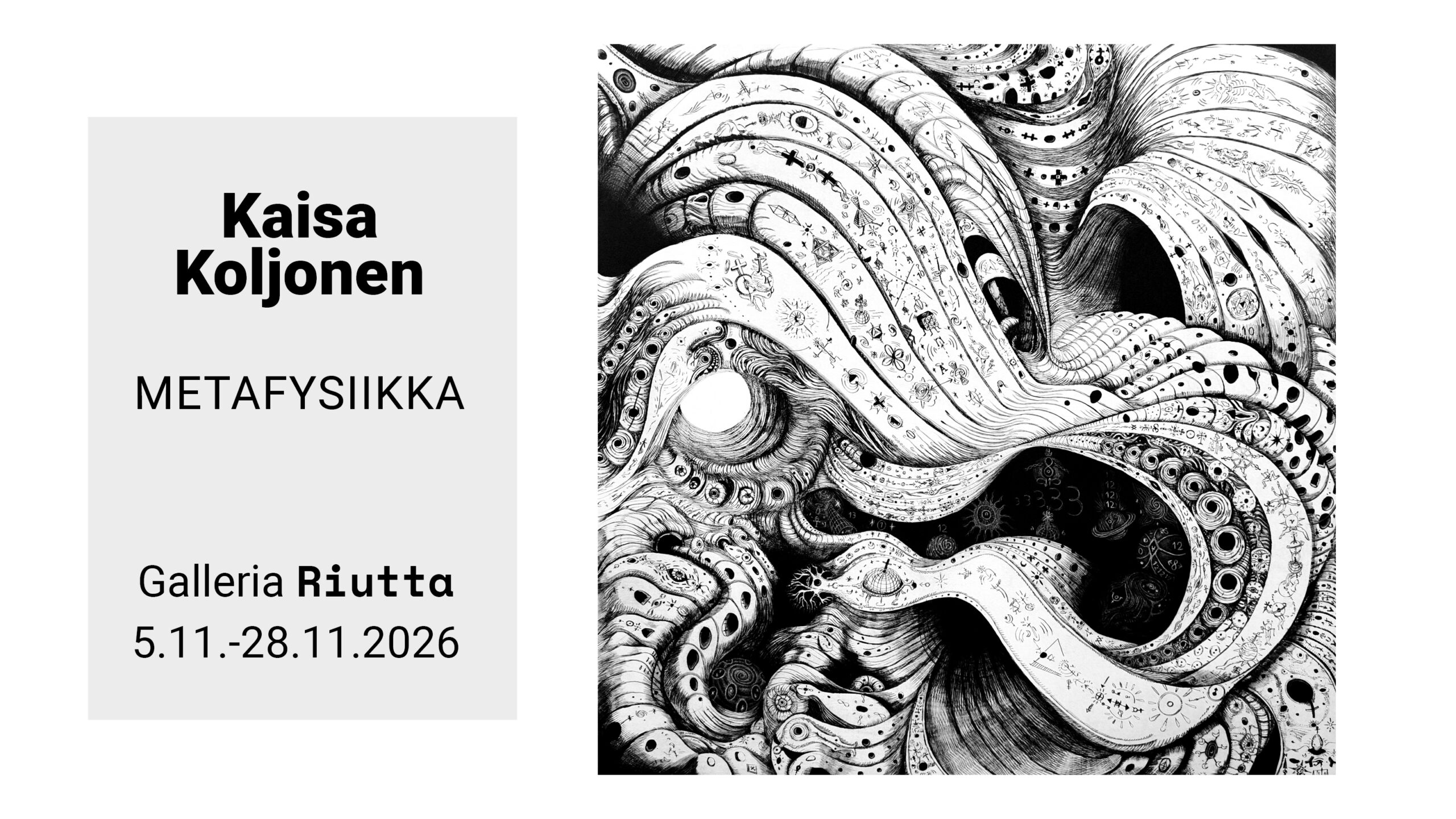 RIUTTA – Kaisa Koljonen — Metafysiikka — 5.11.2026–28.11.2026